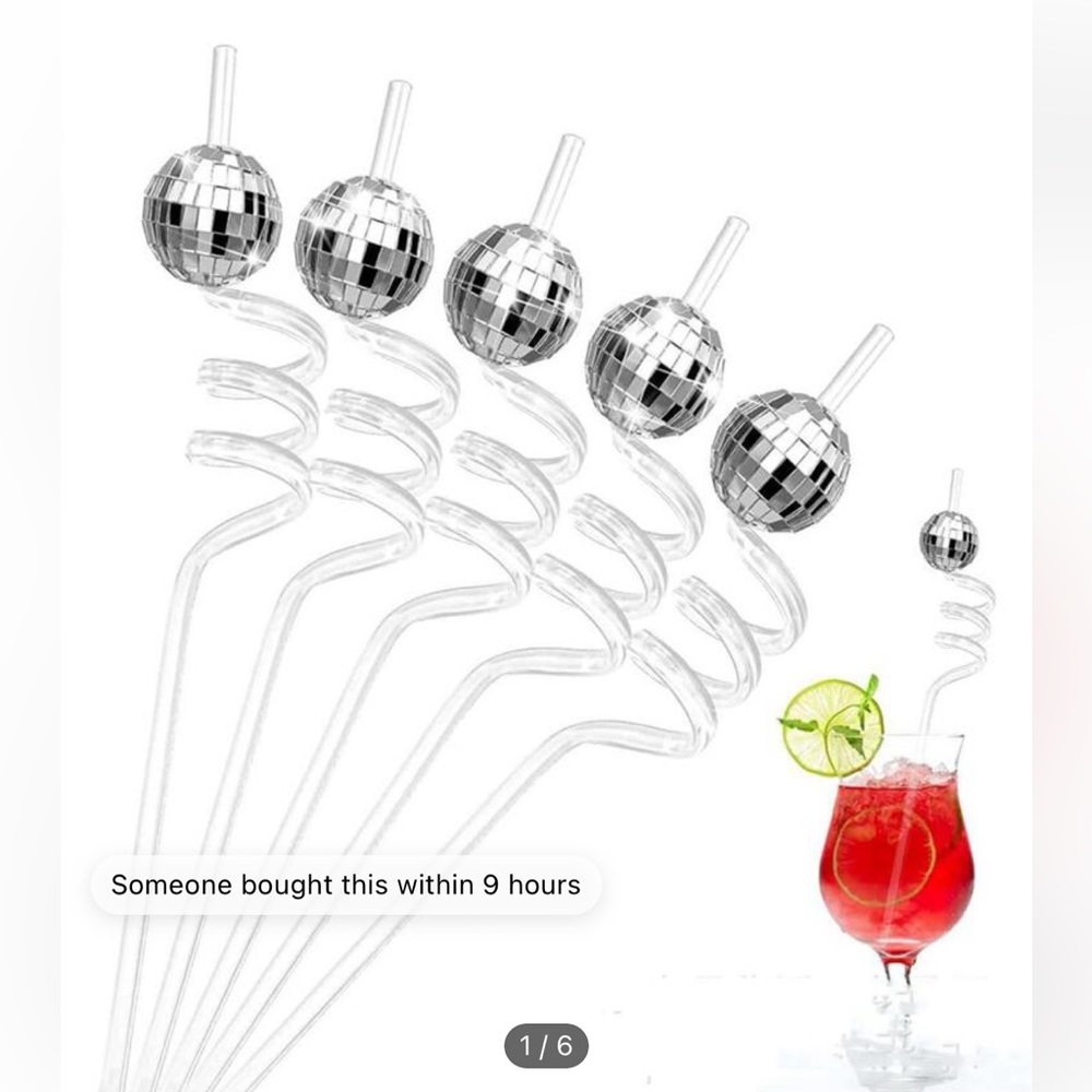 Disco Ball Straws
